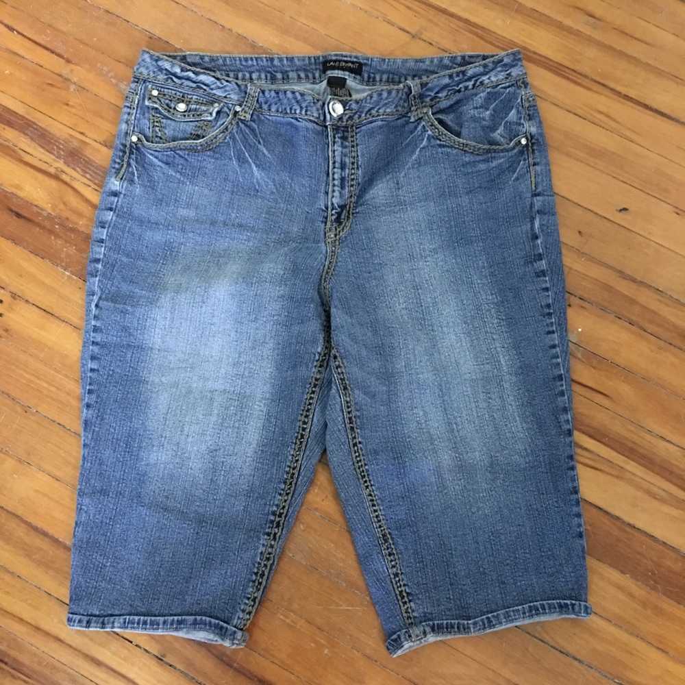 Lane Bryant Jean Bermuda Shorts! Pockets
